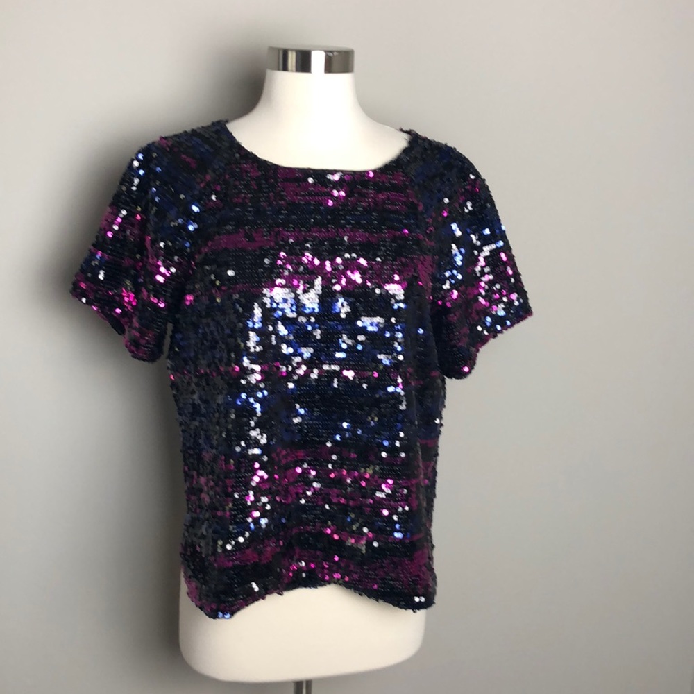 Sanctuary Sequin short sleeve top
